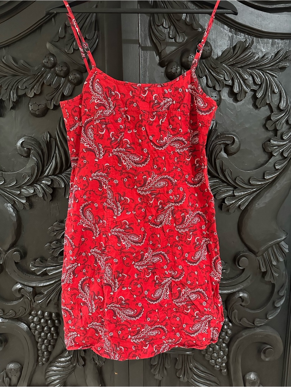 Vintage Ralph Lauren Red Paisley Slip Dress